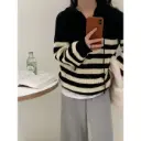 Stripe Woolen Sweater Hoodie For Women 