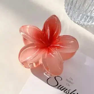 "Korean Style Flower Hair Clip: Candy Color Hair Claw for Women - 7CM Large" 