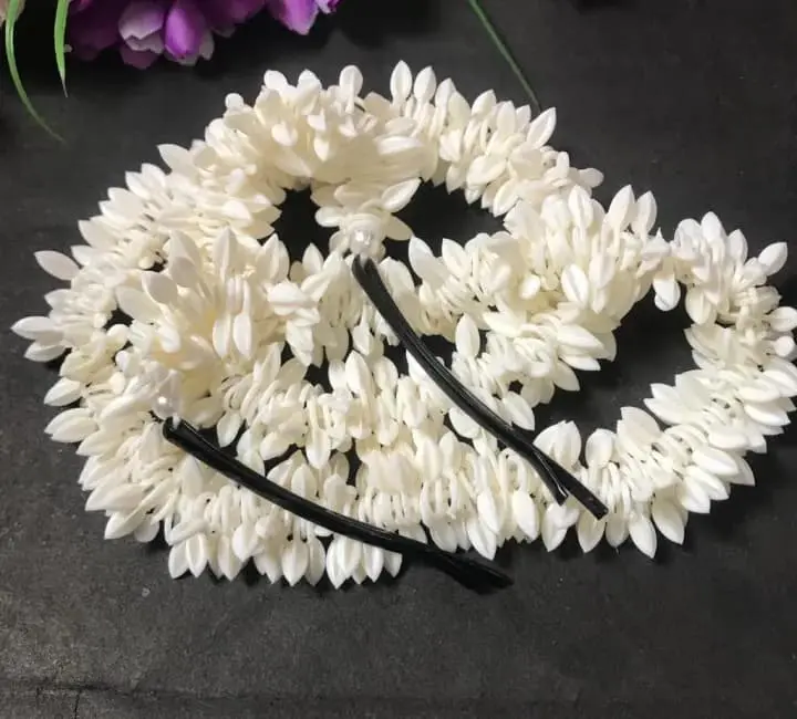 Bun Maker Hair Accessories Hair Gajra, White 