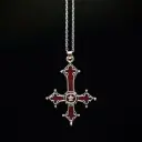 Vintage Gothic Cross Pendant Necklace For Men Fashion Party Trend Punk Jewelry Halloween Gifts Kengding 