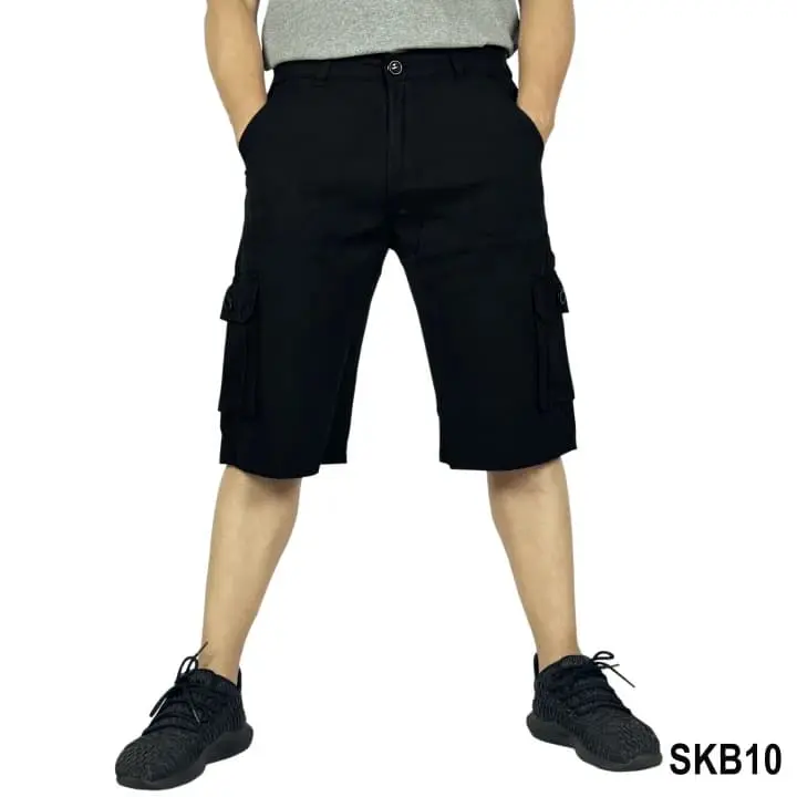 Summer Cotton Cargo Box Half Pant For Men (SKB10)-All Colors 