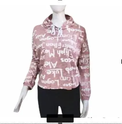 Cropped Letter Hoodie For Women 