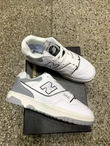 Navy White NB 550 Sneaker Shoes For Men 