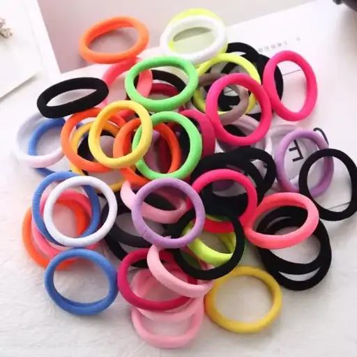 25 Pcs Multi-Color Nylon Rubber Hair Ties for Women 